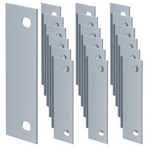 12 Pcs Door Strike, Door Hole Filler Plate, Door Hole Cover, Hinge Filler-Silver